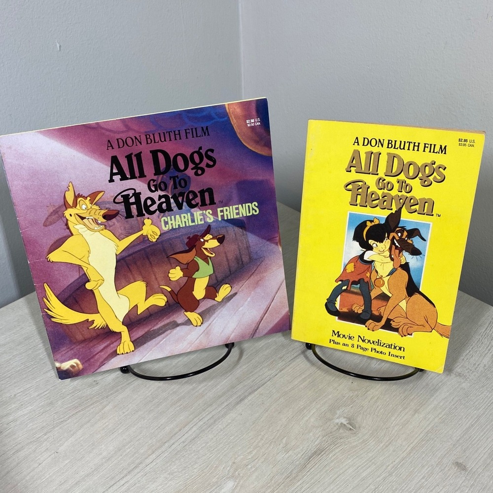1989 All Dogs Go To Heaven Vintage Book Lot Movie Novelization Charlies Friends